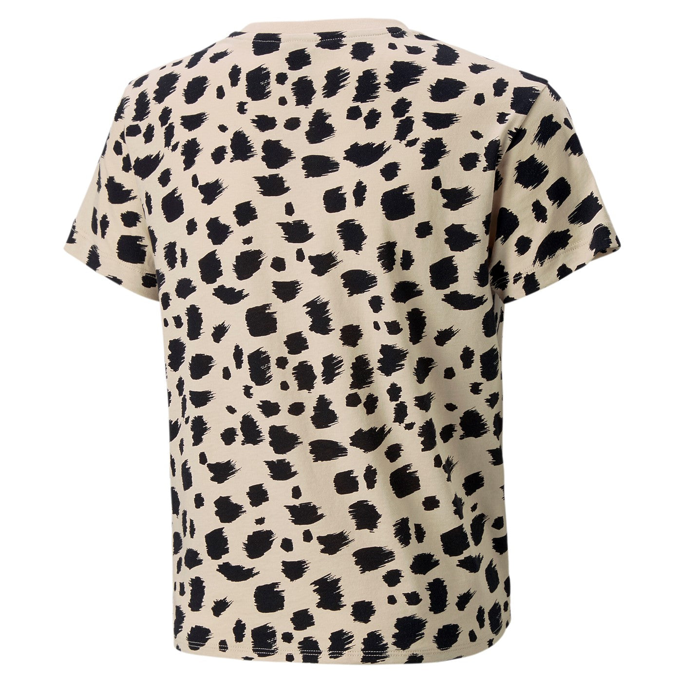 Puma T-shirt da bambina e ragazza con nodo in fantasia Aminal AOP Knotted Tee G 673523-88 granola