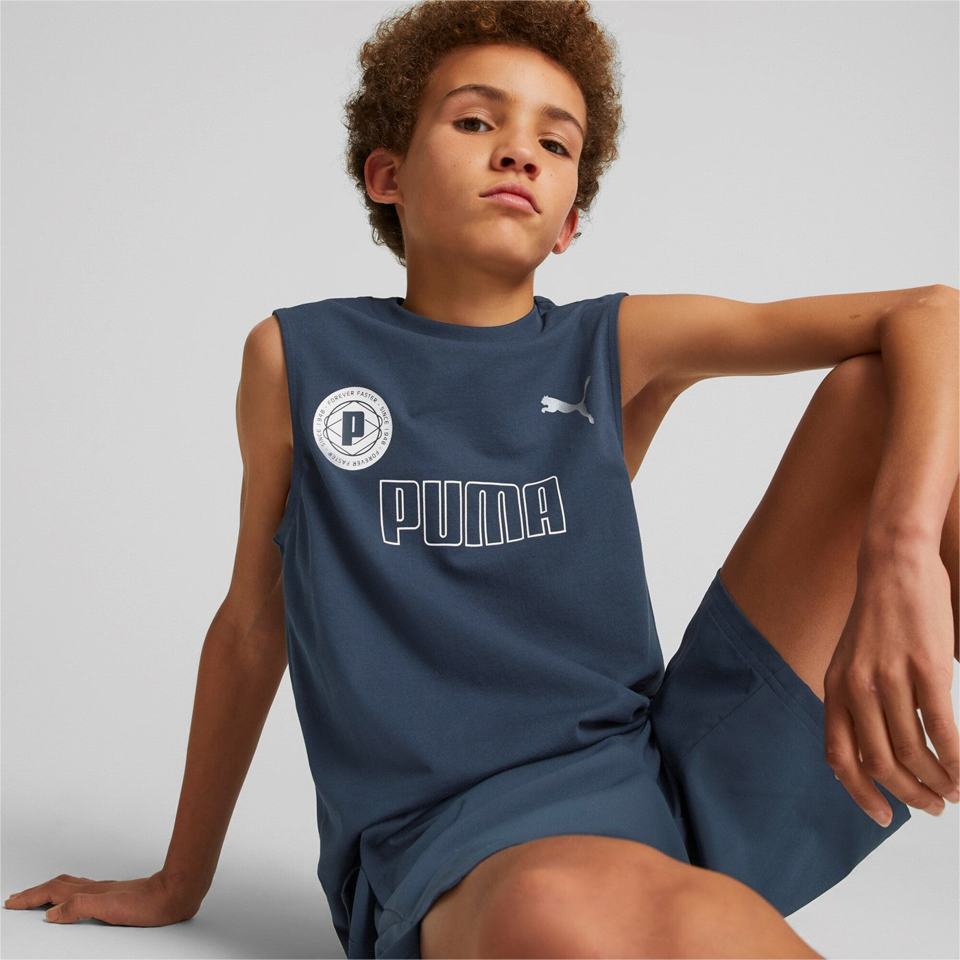 Puma T-shirt smanicata da ragazzo Active Sports 673201-16 dark night