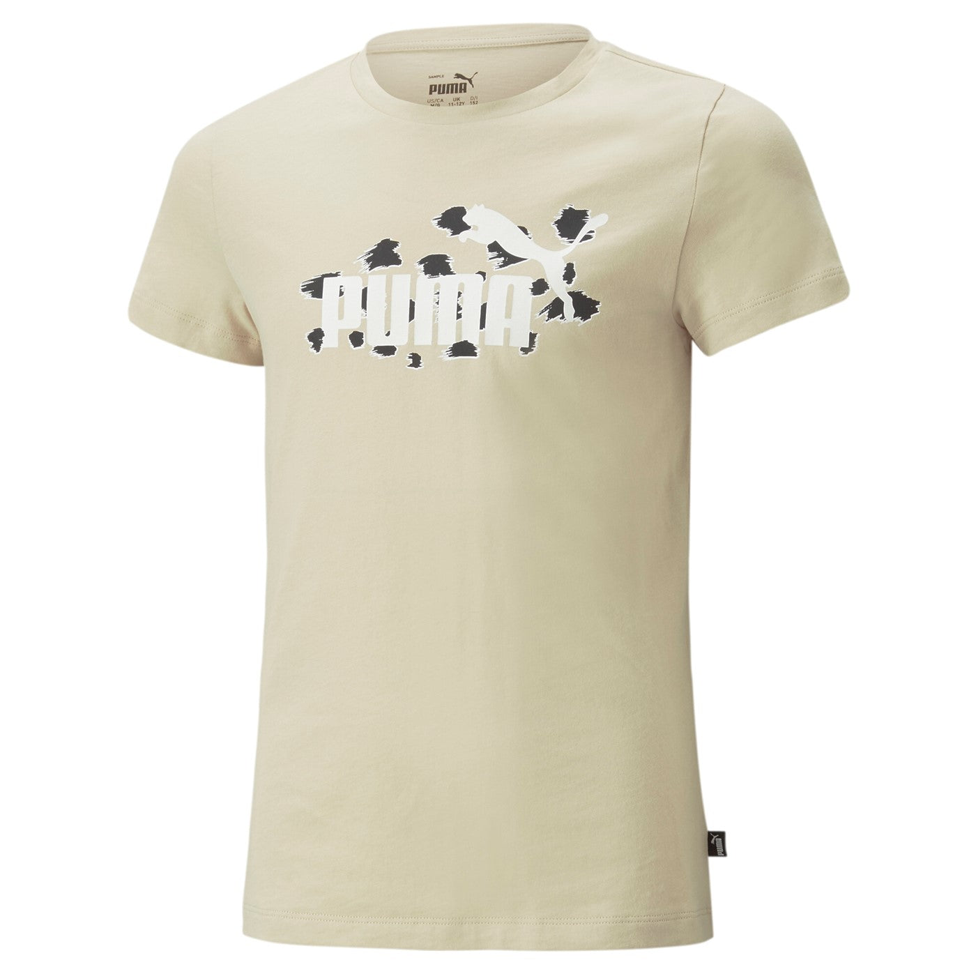Puma Short sleeve t-shirt for girls and boys Ess Animal AOP 673516-88 granola