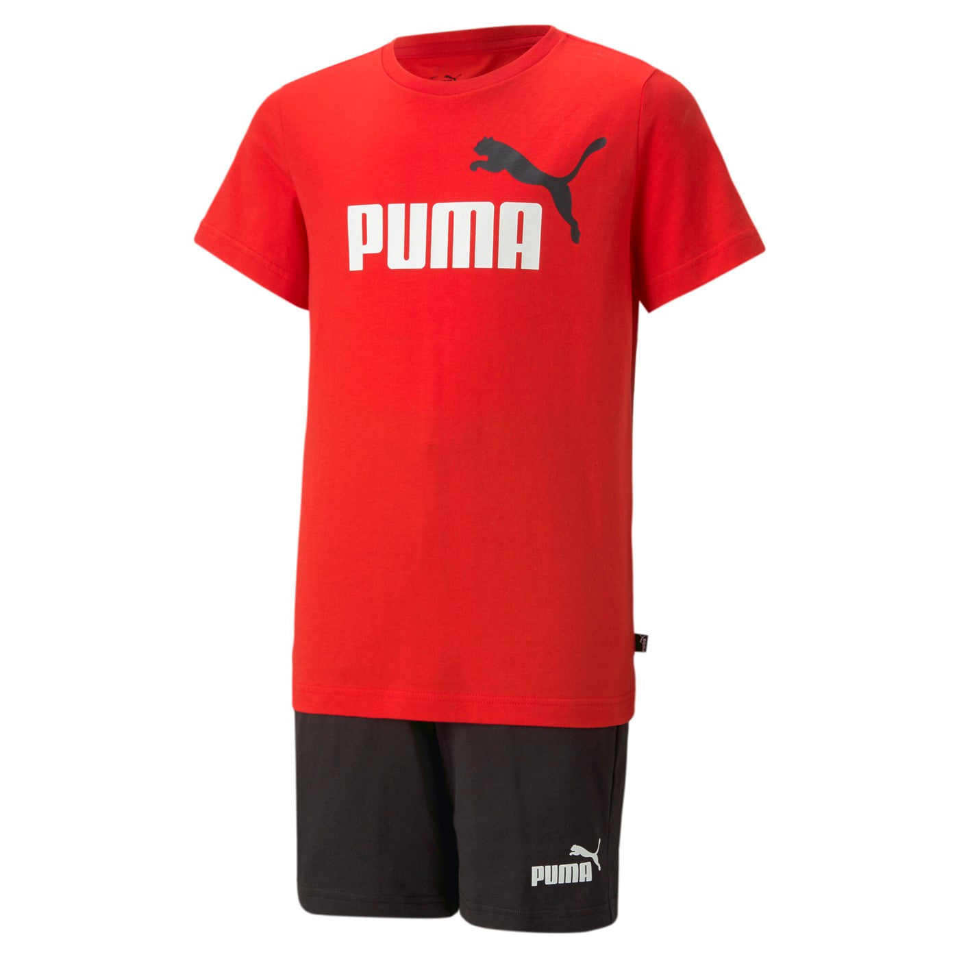 Puma Completino da ragazzo maglietta e pantaloncino in jersey 847310-21 rosso