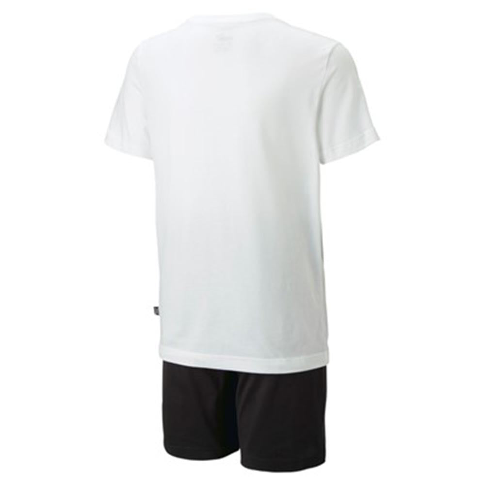 Puma Completino da bambino e ragazzo T-shirt e Short in jersey 847310-57 white-black