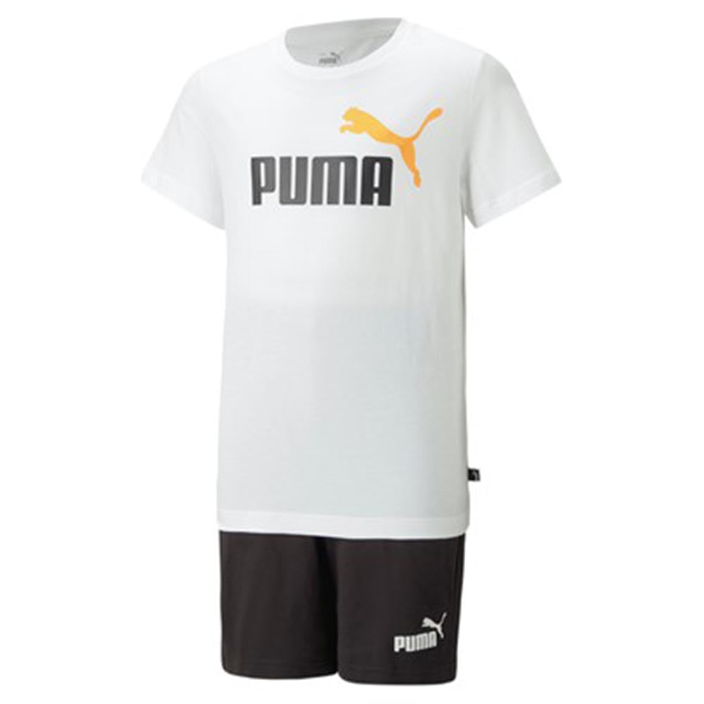 Puma Completino da bambino e ragazzo T-shirt e Short in jersey 847310-57 white-black