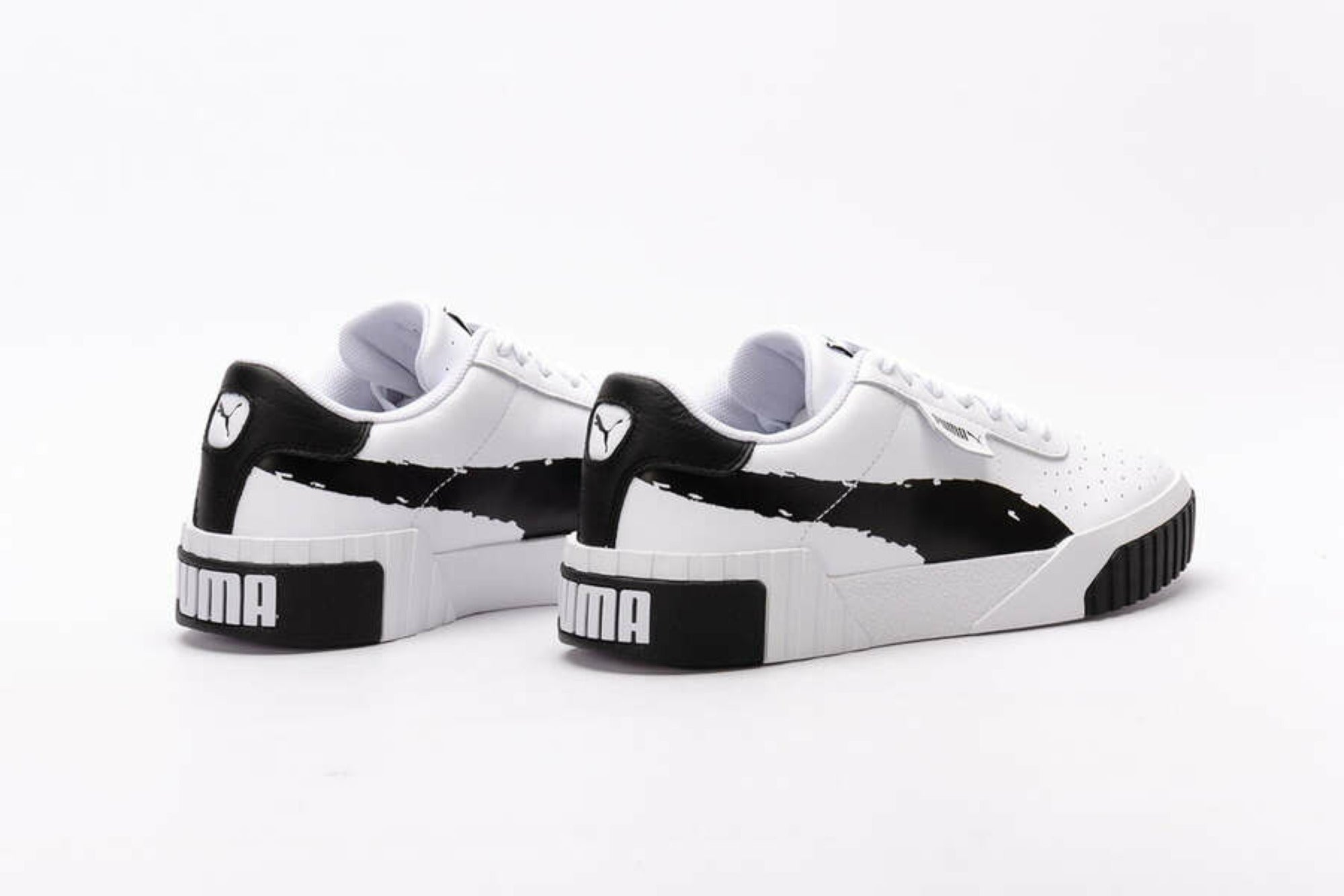 Puma scarpa sneakers da donna Cali Brushed 373896 01 bianco nero