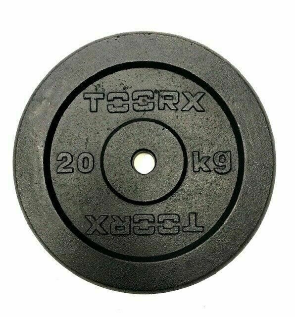 Toorx disco in ghisa nera 20kg DGN 20 Foro da 25 millimetri di diametro