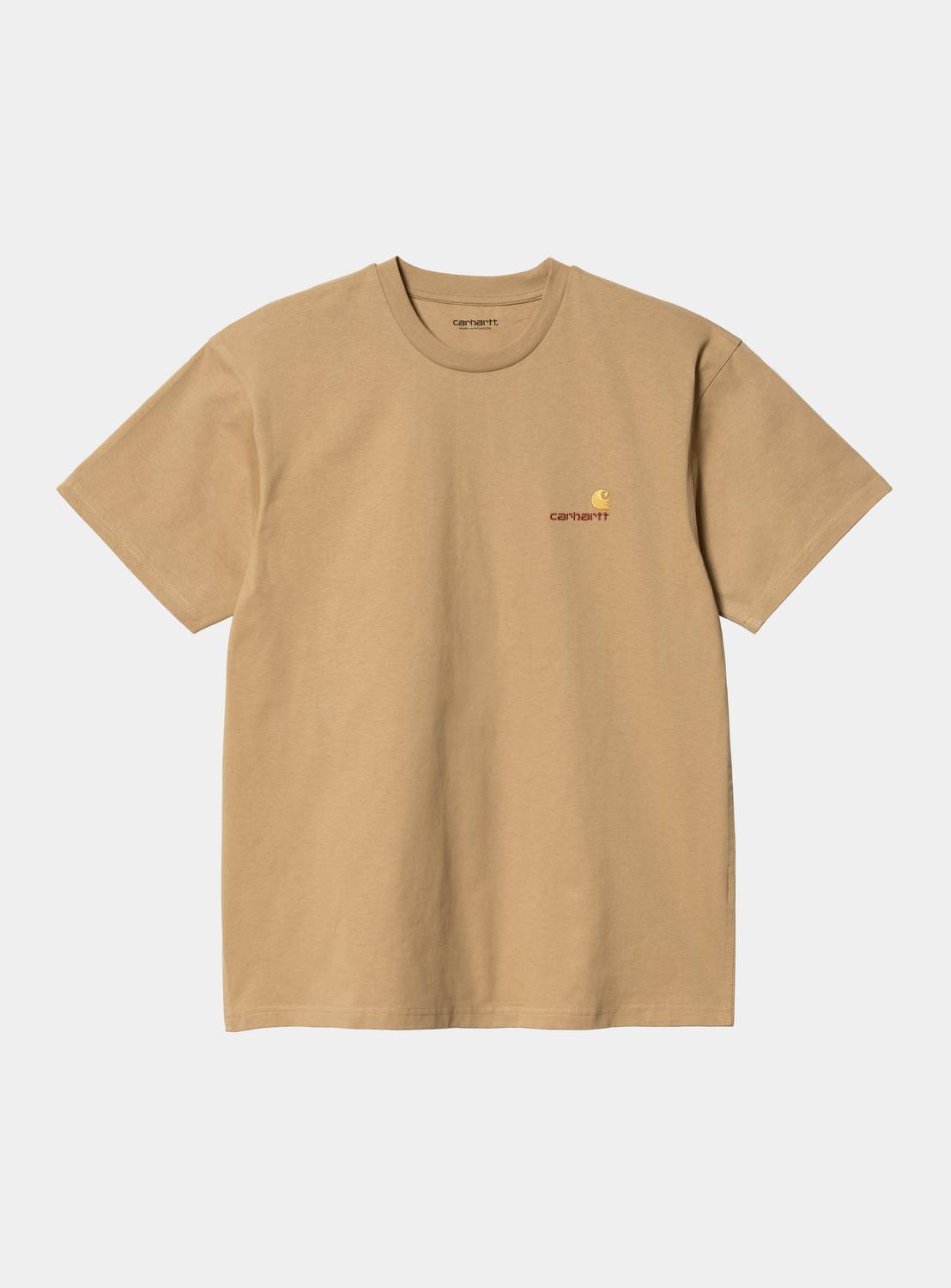 Carhartt American Script short sleeve men's t-shirt I029956 45 Dusty H Brown