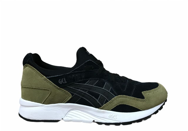 sportiamo Asics scarpa sneakers da uomo Gel Lyte V HL7B3 9090 nero-verde