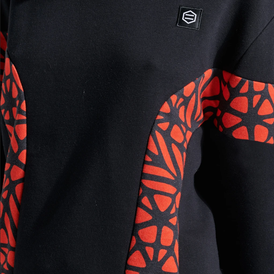 Dolly Noire crewneck sweatshirt for adults Bosco Pattern Crewneck sw019 sw 01 black