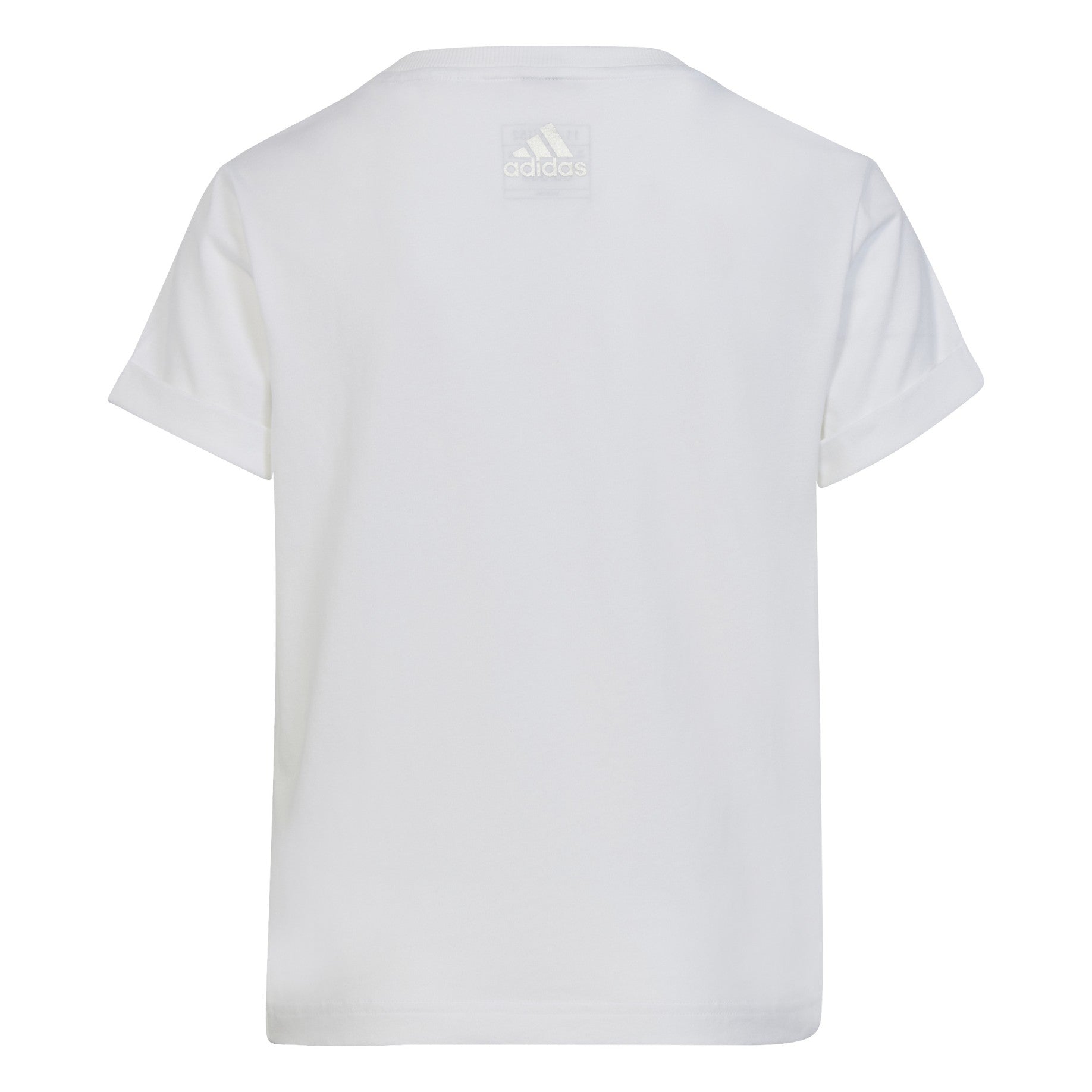 Adidas short-sleeved cotton t-shirt for girls with side knot HR5818 white