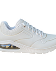 Skechers scarpa sneakers da donna Uno 2 Golden Trim 155637/OFWT bianco sporco