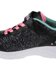 Skechers scarpa da ginnastica da bambina con luci S Lights Glimmer Glitter N Glow 20267L BKPK nero rosa