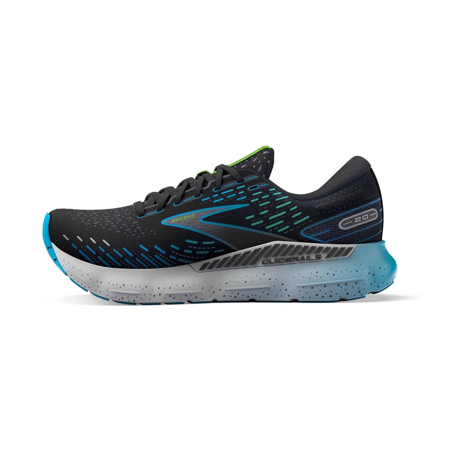 Brooks men&#39;s running shoe Glycerin GTS 20 Cushioning and Support 1103831D006 black