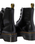 Dr. Martens women's wedge combat boots 6 holes Molly 24861001 Buttero black 