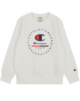 Champion felpa girocollo da bambino 306838 WW001 bianco
