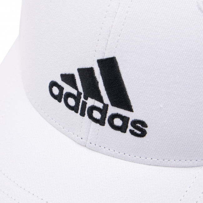 Adidas Cappellino Baseball unisex a 6 pannello con logo ricamato FK0896 white