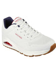 Skechers scarpa sneakers da uomo Uno Stand On Air 52458/WNVR bianco-blu-rosso