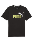 Puma maglietta manica corta da uomo ESS+ 2 stampa Logo grande 586759-59 nero-limone