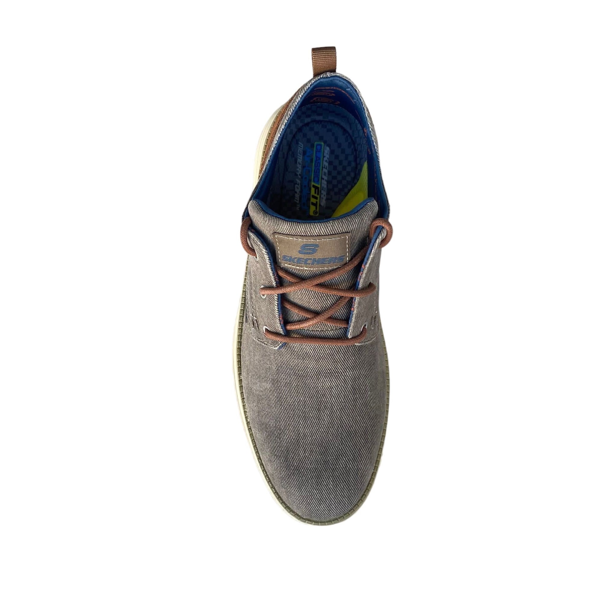 Skechers scarpa casual da uomo in canvas Status 2.0 Pexton 65910 TPE tortora