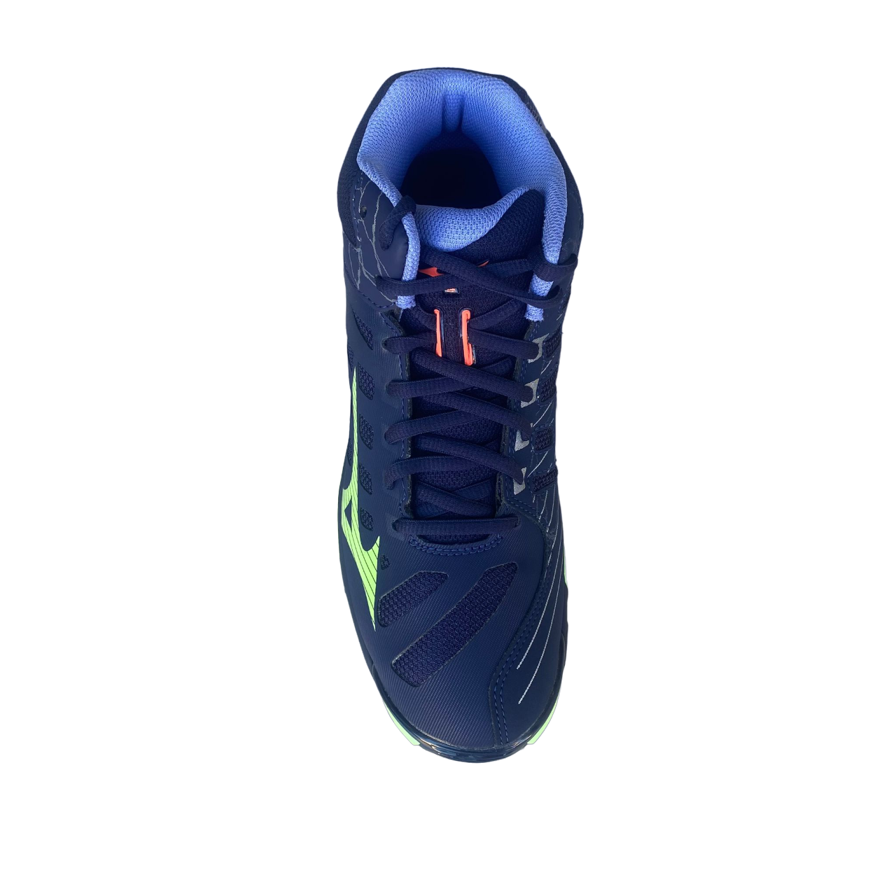 Mizuno men&#39;s high volleyball shoe Wave Voltage Mid V1GA216511 blue-green-wisteria