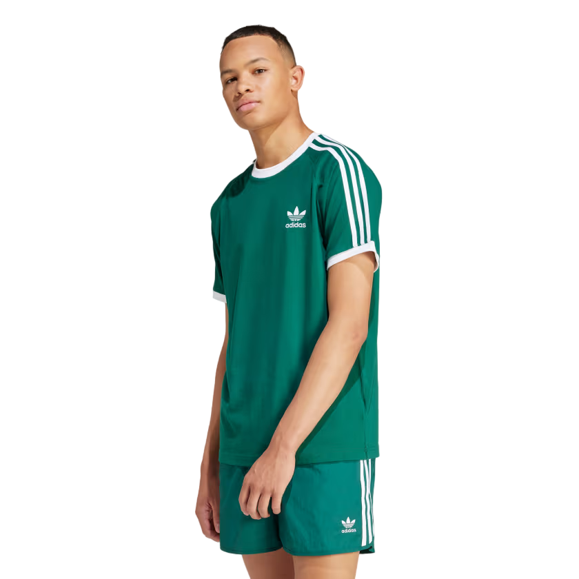 Adidas Originals men&#39;s short sleeve t-shirt Adicolor 3 stripes IM9387 green white