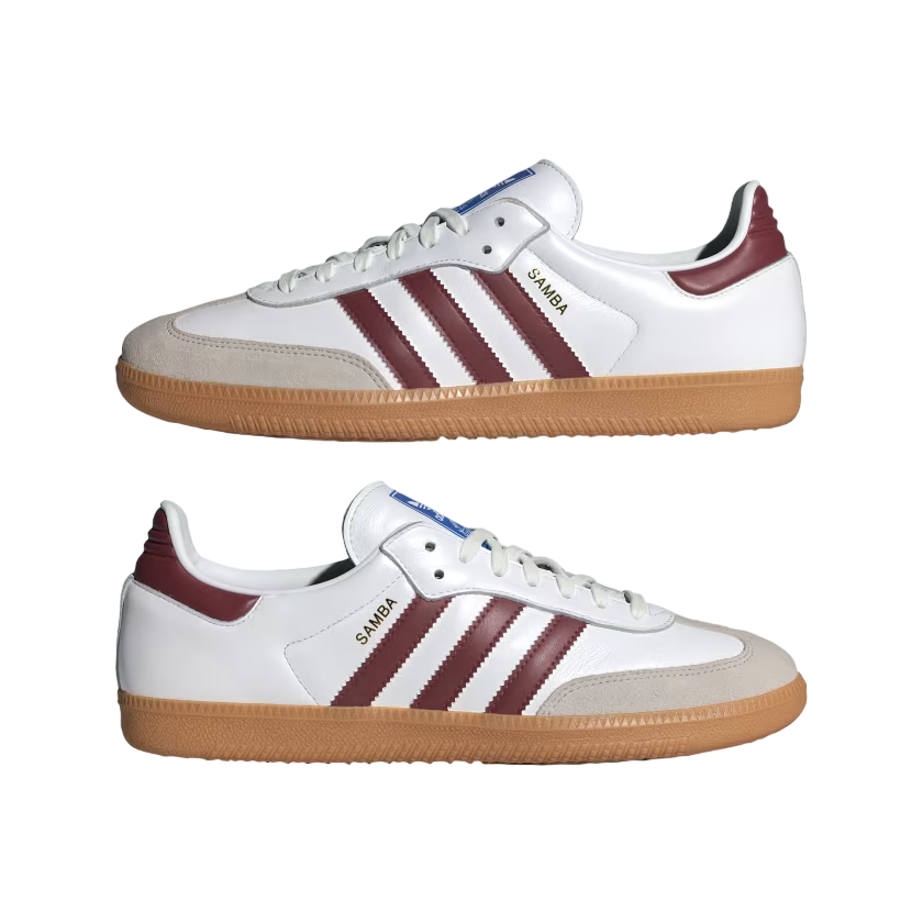 Adidas Originals men&#39;s sneakers shoe Samba OG IF3813 white-burgundy