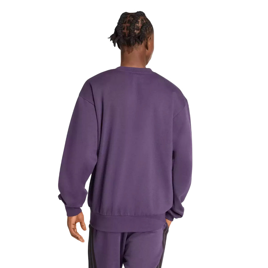 Adidas - Felpa Uomo Essentials Fleece JX3313 Viola - vista posteriore