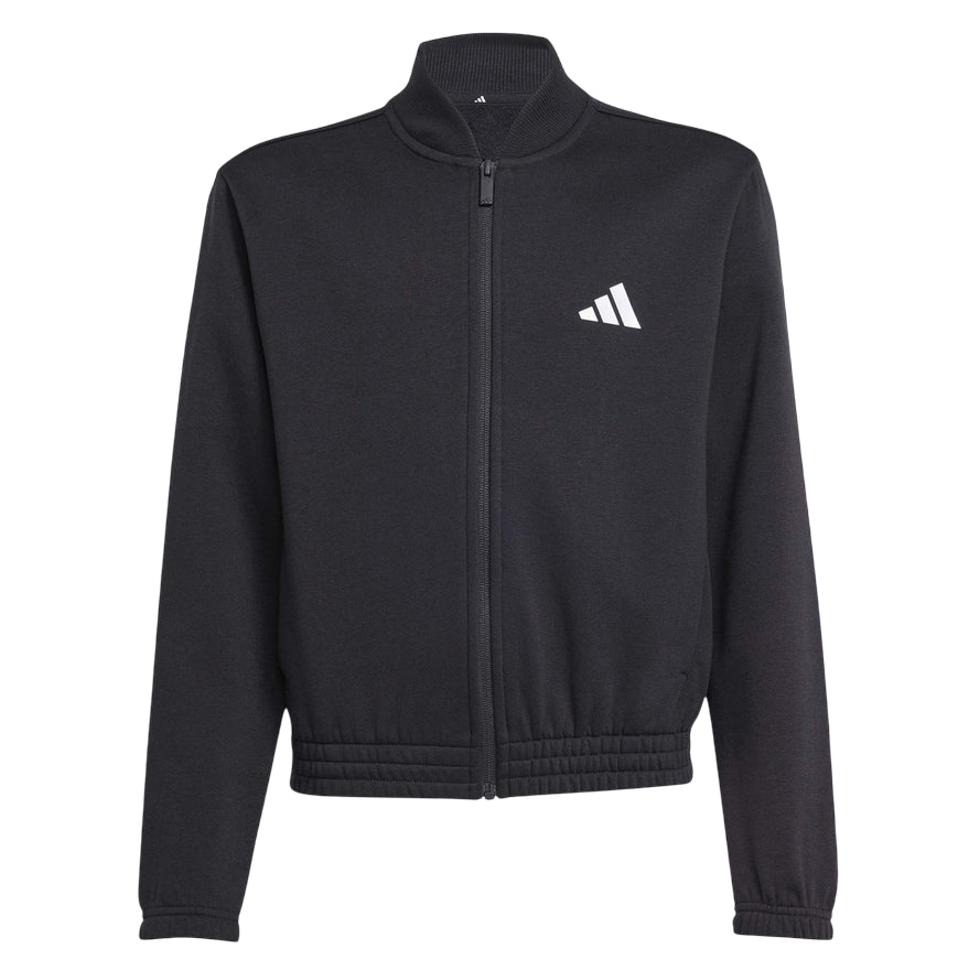 Adidas - Tuta Ragazza Glam Track JL7474 Nero-Argento - felpa