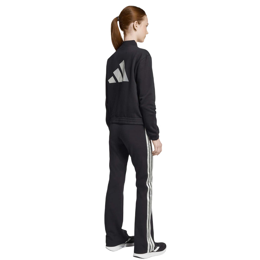 Adidas - Tuta Ragazza Glam Track JL7474 Nero-Argento - posteriore