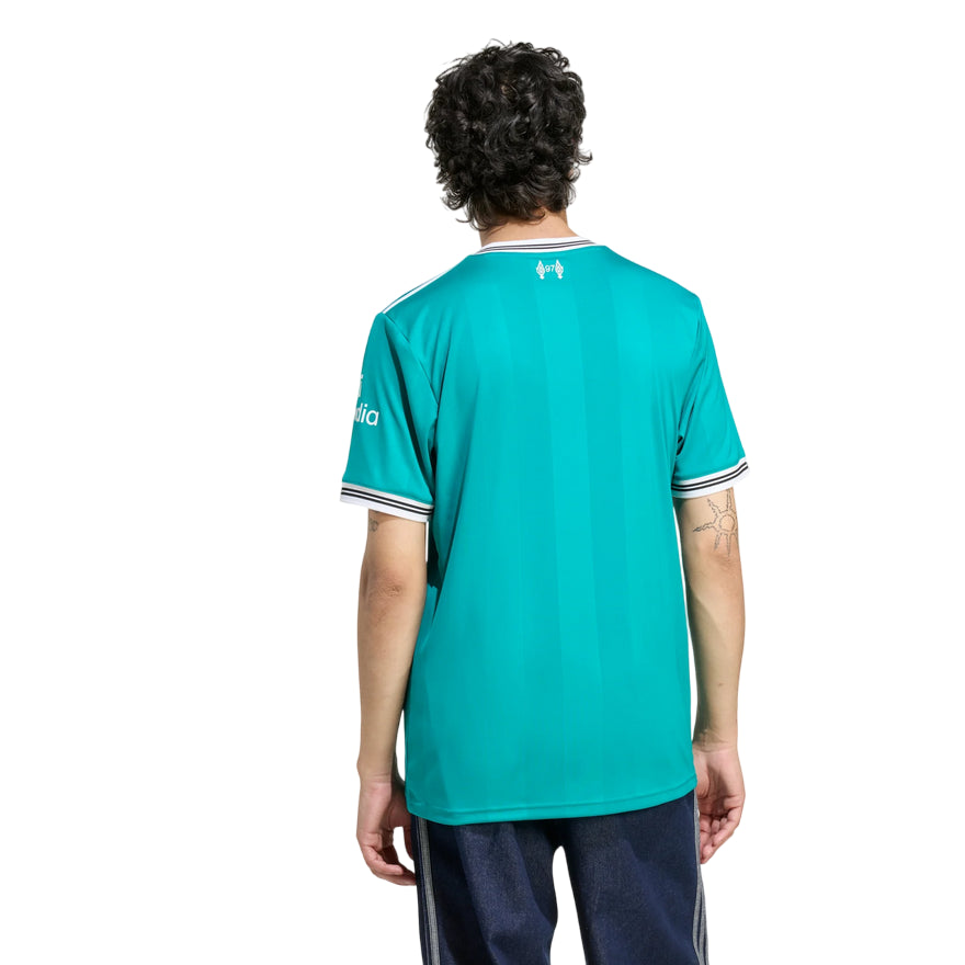 Adidas Maglia Liverpool FC 25/26 JV6428 Verde - Maglia Calcio Ufficiale con Tecnologia AEROREADY - posteriore indossata