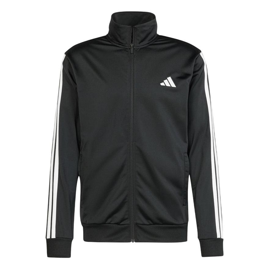 Adidas Tuta Sportiva Basic 3 Strisce Tricot Track Suit JI8858 Nero - Felpa