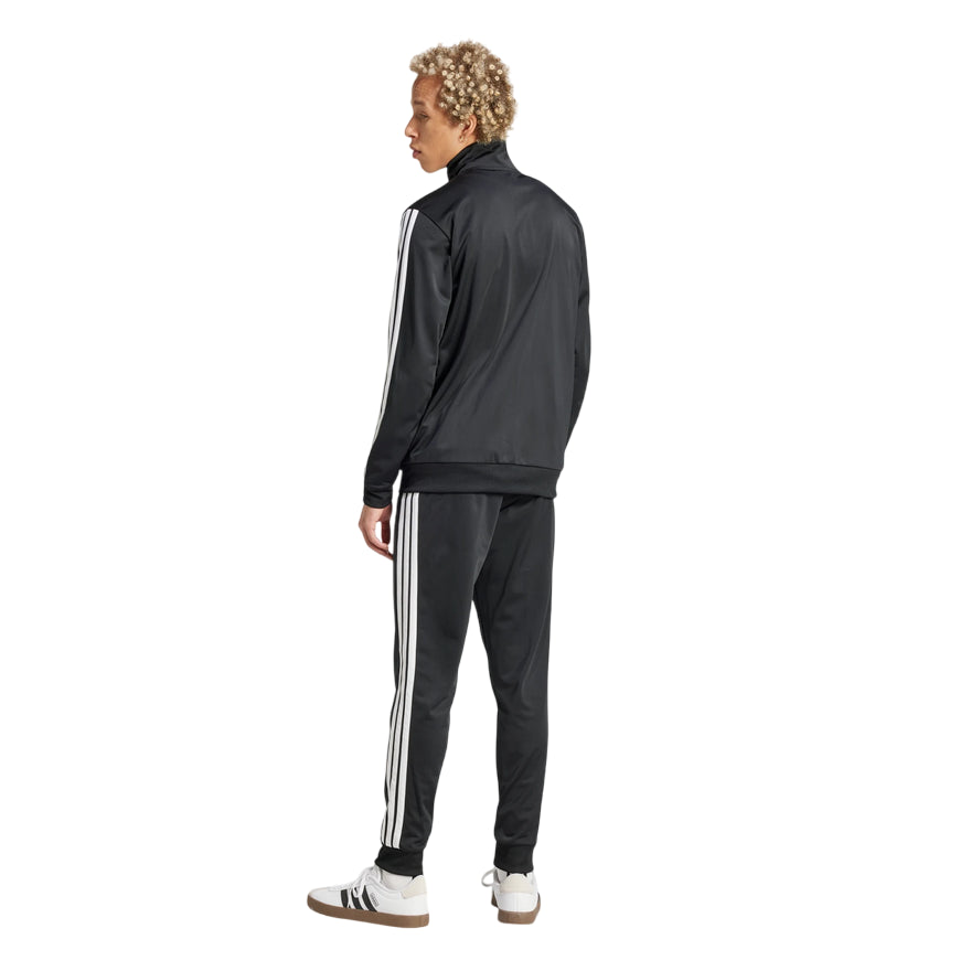 Adidas Tuta Sportiva Basic 3 Strisce Tricot Track Suit JI8858 Nero - Vista Posteriore