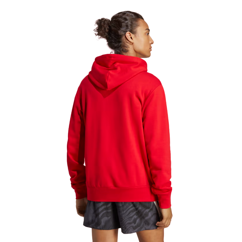 Adidas felpa con cappuccio da uomo Essentials Grande Logo IC9365 rosso sportiamo 4