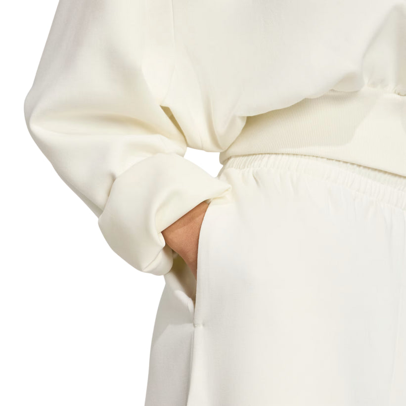 Adidas felpa da donna Soft Lux Loose JV9893 bianco particolare elastico