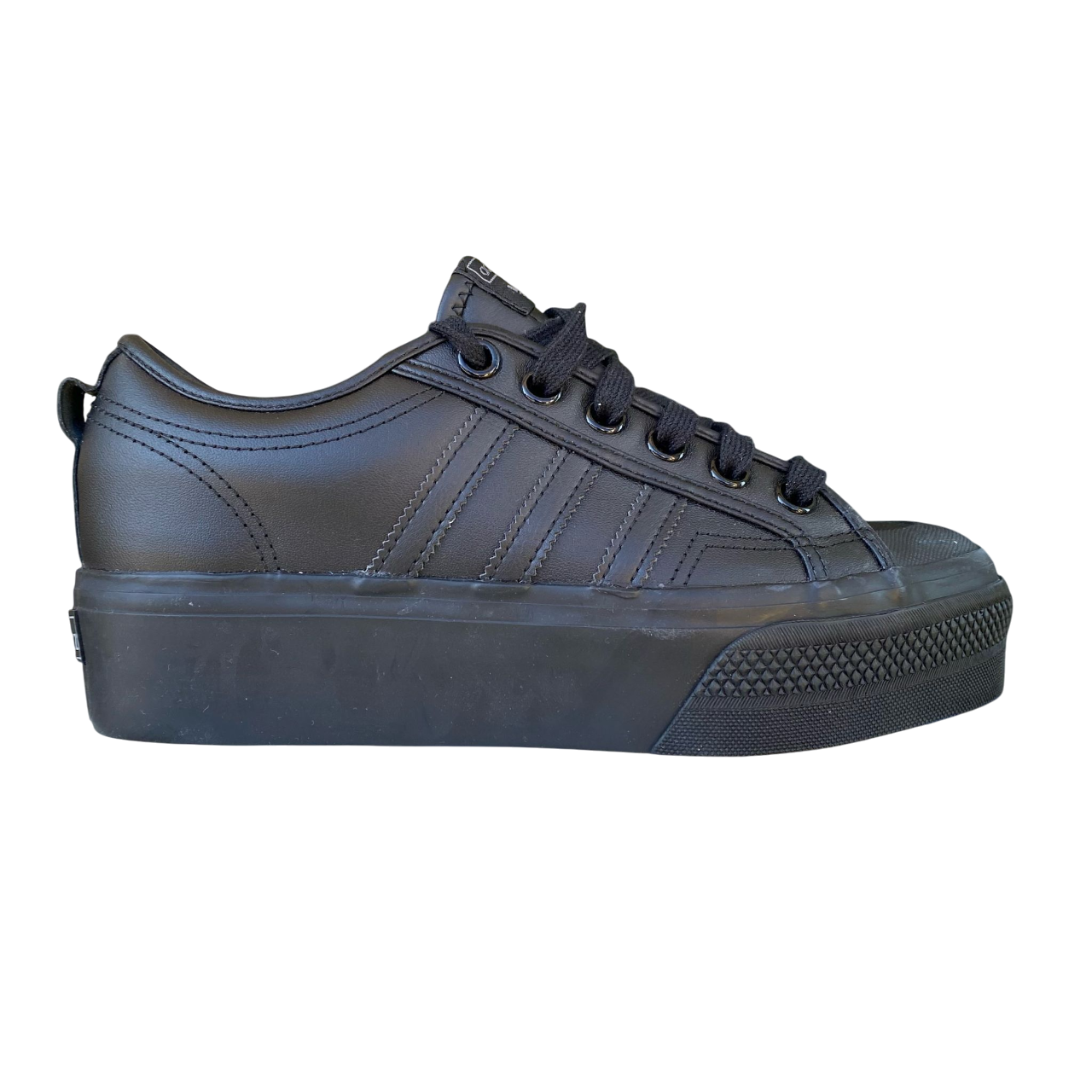 Adidas scarpa sneakers con zeppa da donna Nizza Platform FW0266 nero