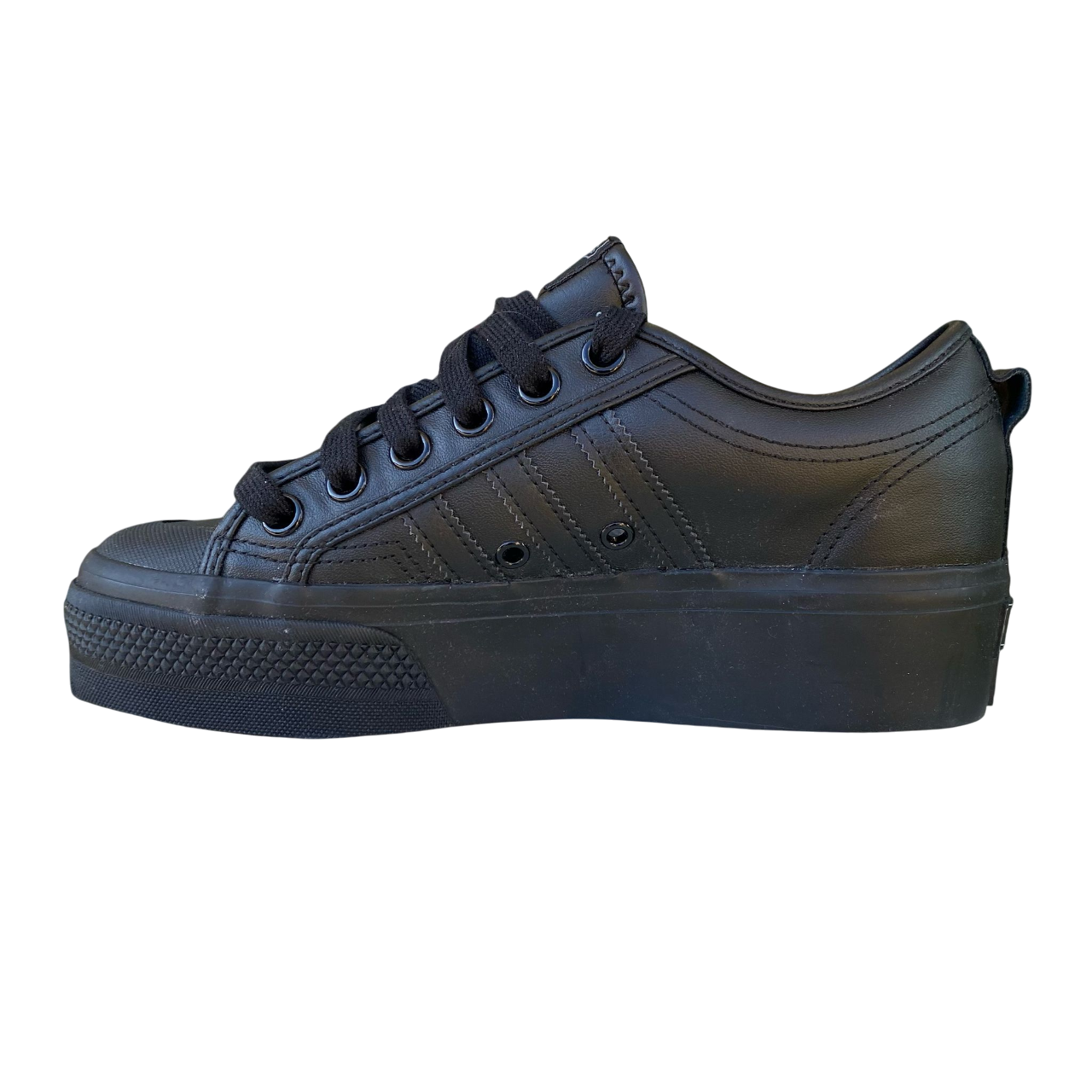 Adidas scarpa sneakers con zeppa da donna Nizza Platform FW0266 nero1