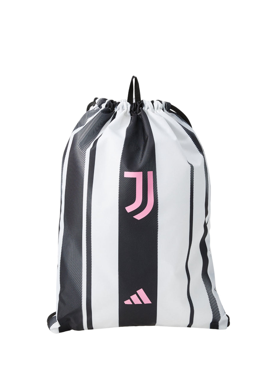 Adidas zainetto a sacca GYMSACK Juve JM8112 bianco-nero vista frontale