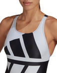 Adidas Logo Graphic women's one-piece swimming swimsuit HB1675 black white