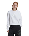 Adidas felpa girocollo da ragazza IX9330 bianco