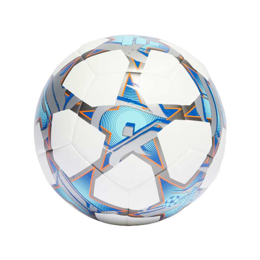 Adidas UCL Training soccer ball with UEFA Champions League graphics IA0952 white-silver-blue size 5