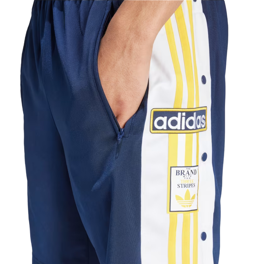 Adidas pantaloncino sportivo da uomo Adibreak IU2372 indigo-bianco-giallo oro