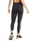 Adidas pantalone Leggings 7/8 da donna Train Essentials 3 strisce HT5438 nero-bianco