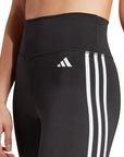 Adidas pantalone Leggings 7/8 da donna Train Essentials 3 strisce HT5438 nero-bianco