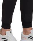 Adidas sports trousers with cuff in fleece cotton for men HL2236 black