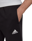 Adidas sports trousers with cuff in fleece cotton for men HL2236 black