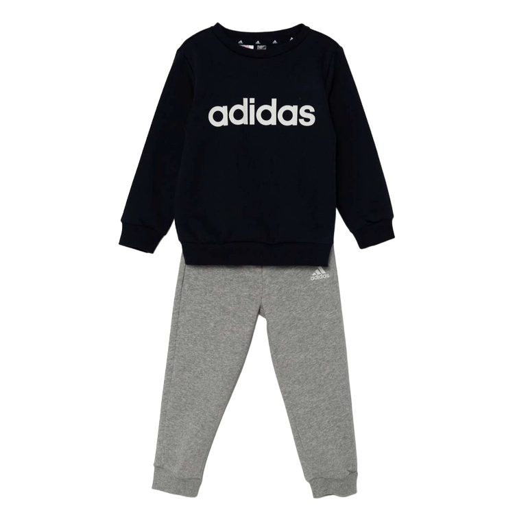 Adidas tura da infant maschio con felpa girocollo Jogging IV7390 blu-grigio