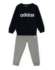 Adidas tura da infant maschio con felpa girocollo Jogging IV7390 blu-grigio