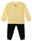 Adidas tuta da infant con felpa girocollo IZ4970 giallo-nero