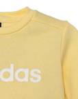 Adidas tuta da infant con felpa girocollo IZ4970 giallo-nero