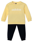 Adidas tuta da infant con felpa girocollo IZ4970 giallo-nero