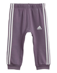 Adidas Essentials 3 Stripes children's tracksuit IJ8856 pink-plum