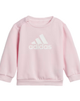 Adidas Essentials 3 Stripes children's tracksuit IJ8856 pink-plum